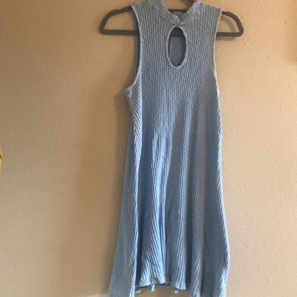 Light Blue Ribbed Dress - image 1